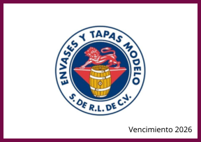 Envases y tapas modelo